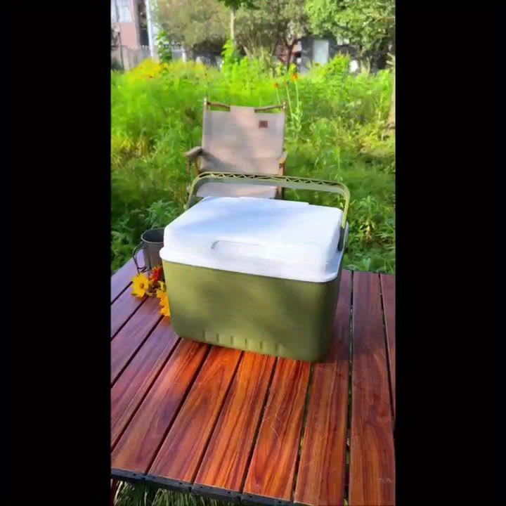 3.96gal Portable Insulated Cooler - Durable PE Material, Perfect for Outdoor Camping & Car Use, Keeps Food Fresh, Ice Bucket