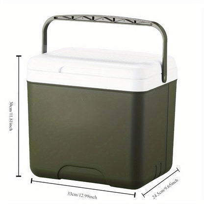 3.96gal Portable Insulated Cooler - Durable PE Material, Perfect for Outdoor Camping & Car Use, Keeps Food Fresh, Ice Bucket