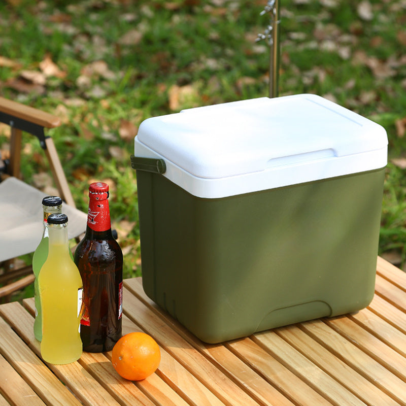 3.96gal Portable Insulated Cooler - Durable PE Material, Perfect for Outdoor Camping & Car Use, Keeps Food Fresh, Ice Bucket