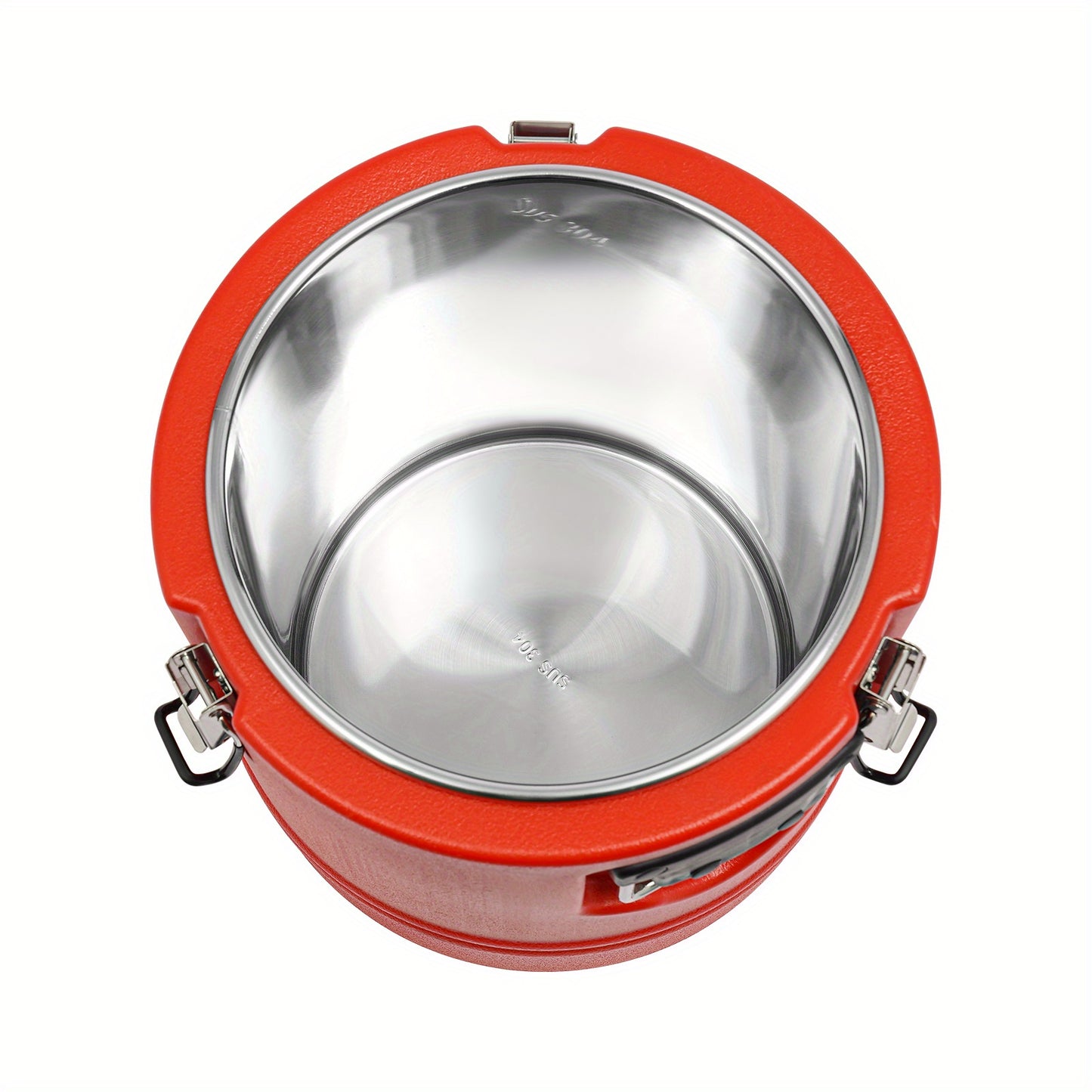 1*Insulated Soup Pan Carrier Portable Commercial Hot -Cold Hot Box Food Warmer Large Insulation Barrel Cooler Carrier 3.96gal Stainless Steel Lining with Dust Cover