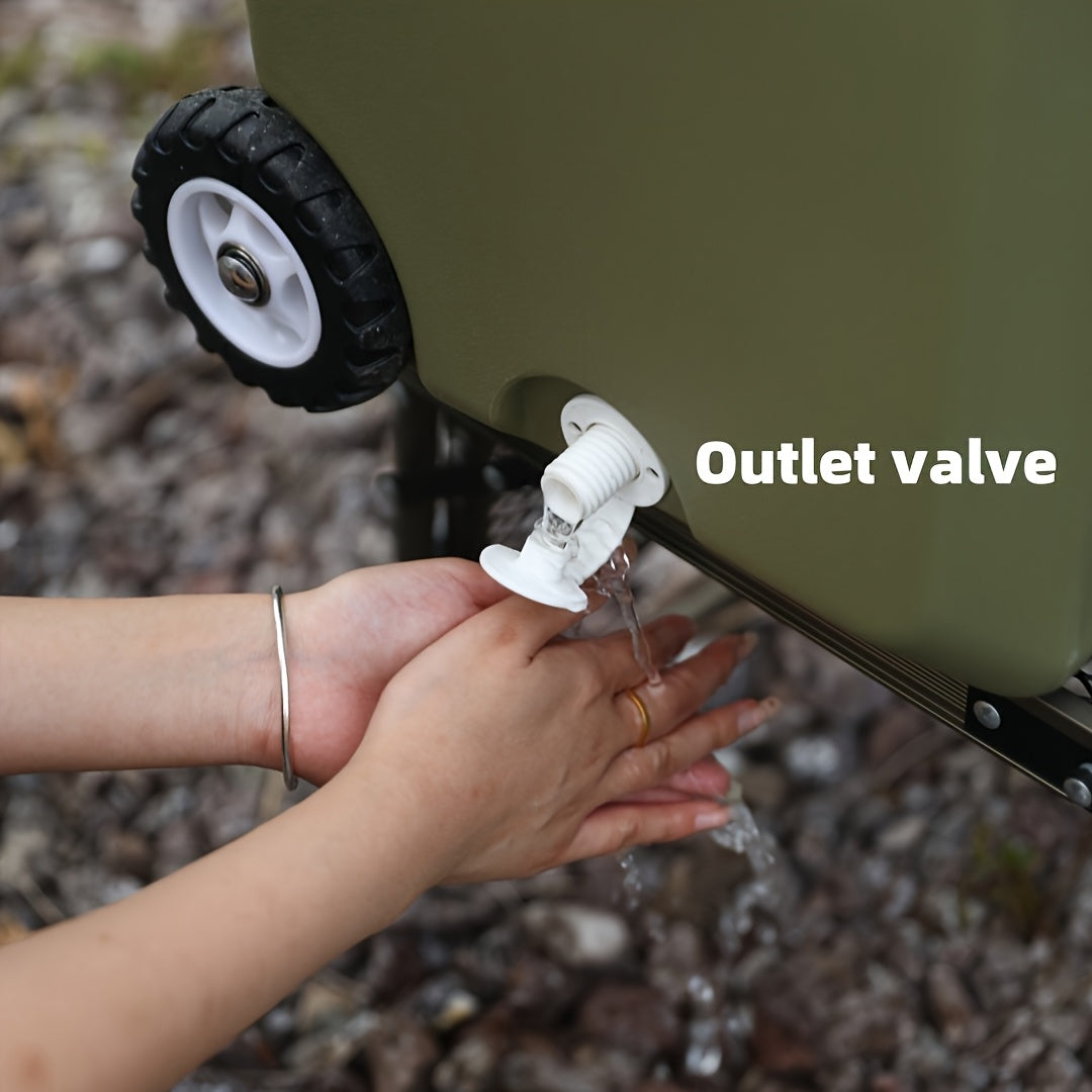 9.25gal Four Seasons Universal Multifunctional Pull Rod Insulation Box With Wheels For Fishing, Camping And Barbecue Food Cold Insulation Box