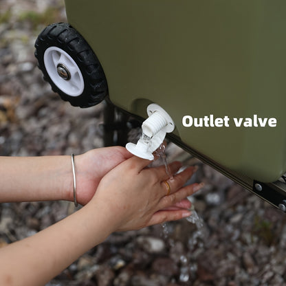 9.25gal Four Seasons Universal Multifunctional Pull Rod Insulation Box With Wheels For Fishing, Camping And Barbecue Food Cold Insulation Box