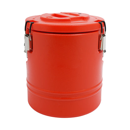 1*Insulated Soup Pan Carrier Portable Commercial Hot -Cold Hot Box Food Warmer Large Insulation Barrel Cooler Carrier 3.96gal Stainless Steel Lining with Dust Cover