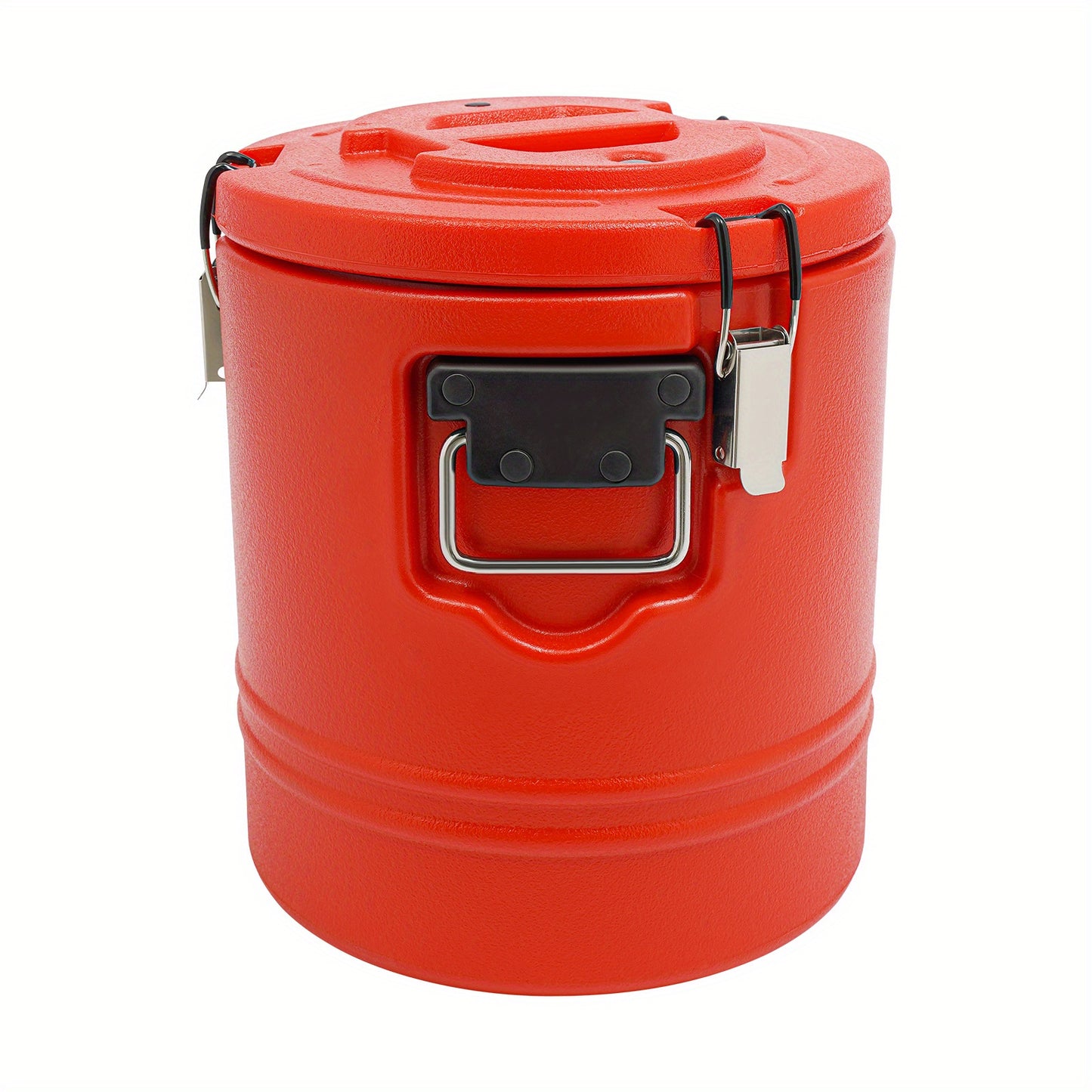 1*Insulated Soup Pan Carrier Portable Commercial Hot -Cold Hot Box Food Warmer Large Insulation Barrel Cooler Carrier 3.96gal Stainless Steel Lining with Dust Cover