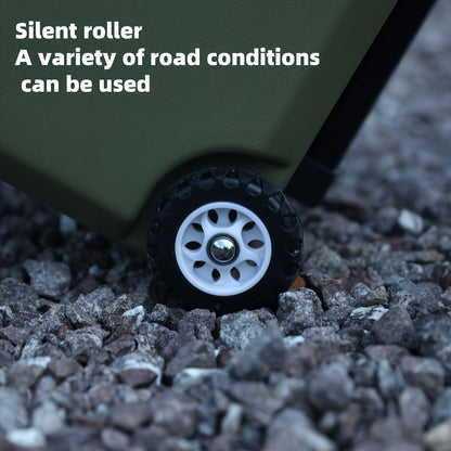 9.25gal Four Seasons Universal Multifunctional Pull Rod Insulation Box With Wheels For Fishing, Camping And Barbecue Food Cold Insulation Box