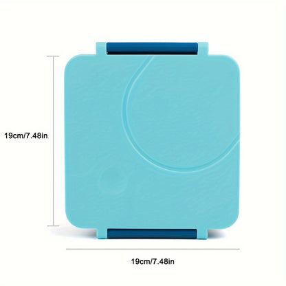 Adult Bento Box with Leak-Proof Insulated Stainless Steel Bottle - 4 Compartment, 2 Temperature Zones (Blue, Pink) - Suitable for School Lunches,Back to School